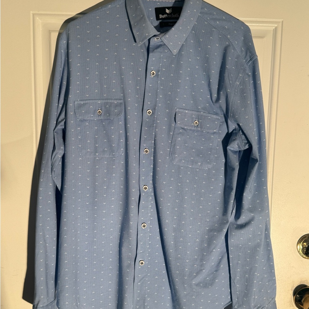 Burberry Men's Blue Casual Button-Down Shirt